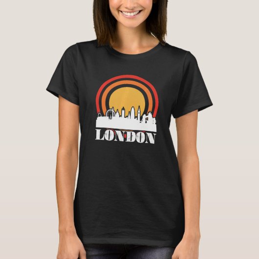London Skyline Tower Bridge en Big Ben in Westmin T-shirt (Voorkant)