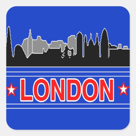 London Skyline Travel Stickers (Voorkant)
