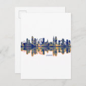 London Skyline Uitnodiging Briefkaart (Voorkant / Achterkant)