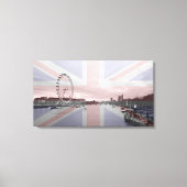 London Skyline Union Jack Flag Canvas Afdruk (Voorkant)