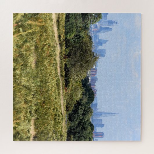 London Skyline van Richmond Park - 20x20 inch Legpuzzel (Horizontaal)