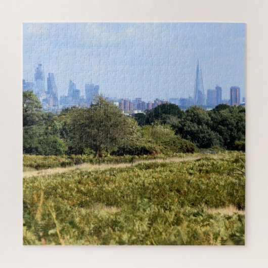 London Skyline van Richmond Park - 20x20 inch Legpuzzel (Verticaal)