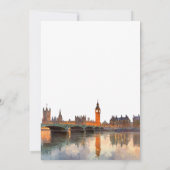 London Skyline Watercolor Elegant Wedding Kaart (Achterkant)