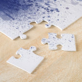 London Skyline - Waterverf Blue Legpuzzel (Zijkant)