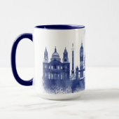 London Skyline - Waterverf Blue Mok (Links)