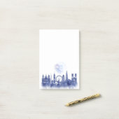 London Skyline - Waterverf Blue Post-it® Notes (Op bureau)