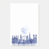 London Skyline - Waterverf Blue Post-it® Notes (Voorkant)