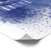 London Skyline - Waterverf Blue Poster (Hoek)