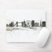 London skyline waterverf muismat (Met muis)