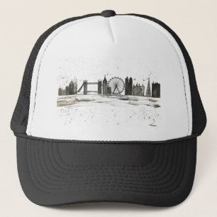 London skyline waterverf trucker pet