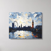 London Skyline Wrapped Canvas | impasto-olieverf (Voorkant)
