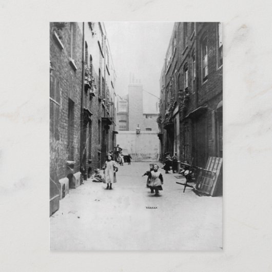 London Slums, 1899 Briefkaart (Voorkant)