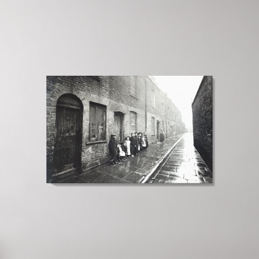 London Slums, c.1900 Canvas Afdruk (Voorkant)