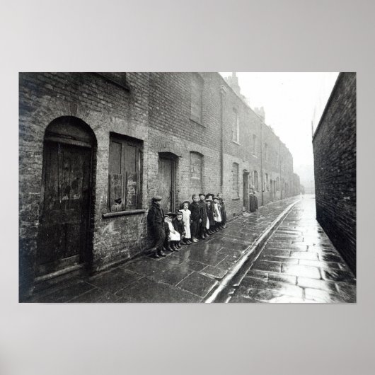 London Slums, c.1900 Poster (Voorkant)