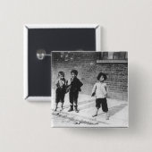 London Slums Vierkante Button 5,1 Cm (Voorkant /achterkant)