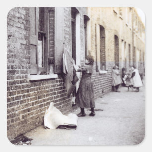 London Slums Vierkante Sticker