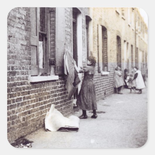 London Slums Vierkante Sticker (Voorkant)