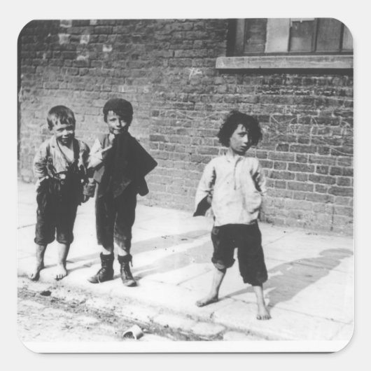 London Slums Vierkante Sticker (Voorkant)
