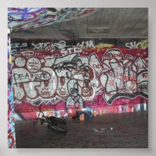 London South Banksy Style Street Art Poster