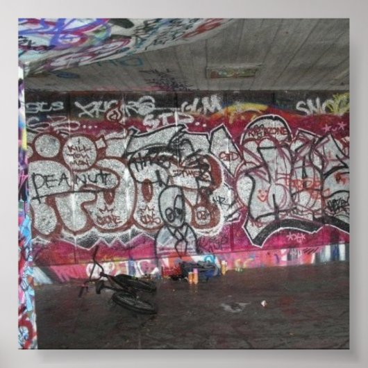 London South Banksy Style Street Art Poster (Voorkant)