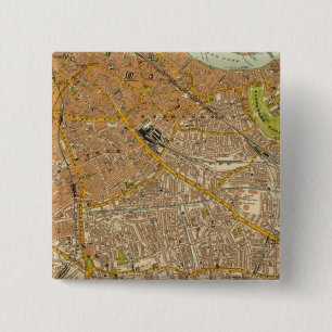 London Southeast Vierkante Button 5,1 Cm