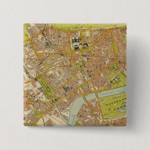 London Southwest Vierkante Button 5,1 Cm