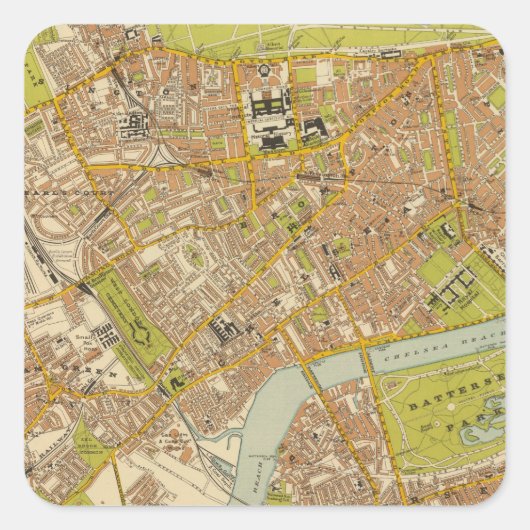 London Southwest Vierkante Sticker (Voorkant)