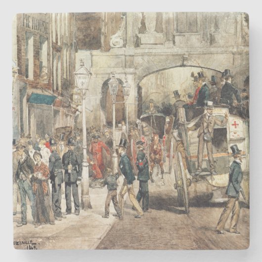 London Street, 1869 Stenen Onderzetter (Voorkant)