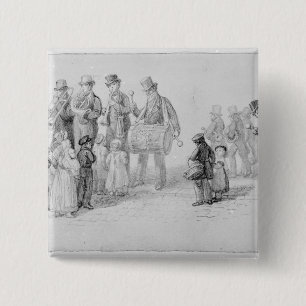 London Street Band, 1839 Vierkante Button 5,1 Cm