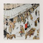 London street, line up for West-end theater ticket Legpuzzel (Verticaal)