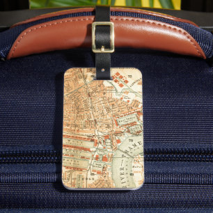 London Street Map Bagagelabel