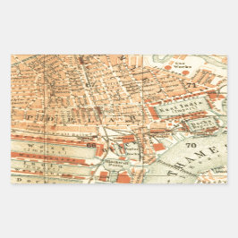  London Street Map Rechthoekige Sticker