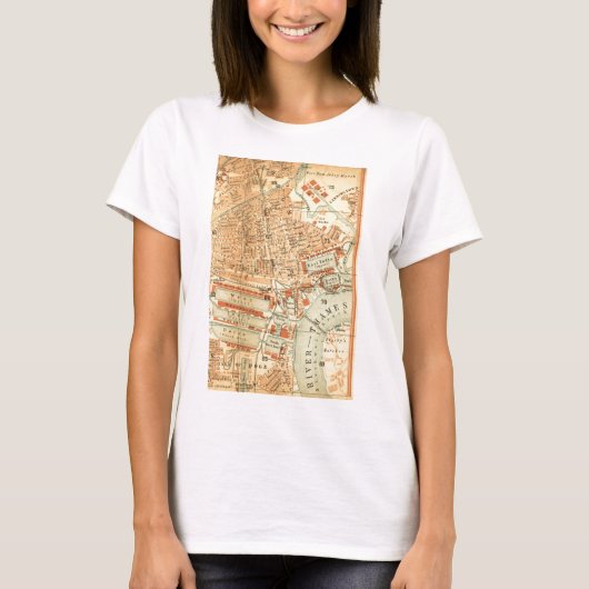  London Street Map T-shirt (Voorkant)