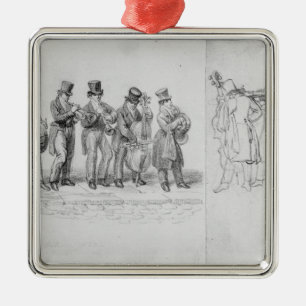 London Street Musicians, c.1820-30 Metalen Ornament