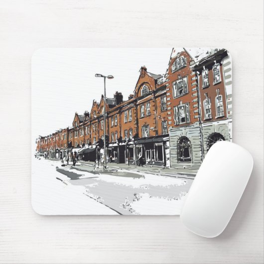 London Street Scene Muismat (Met muis)