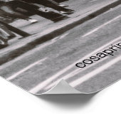 London street scene red London bus kleurde kunst o Poster (Hoek)