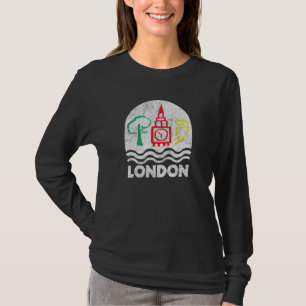 London Style Retro Big Ben Clock 80's 90 T-shirt