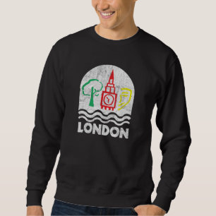 London Style Retro Big Ben Clock 80's 90 Trui