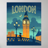 London -Style Travel Poster (Voorkant)