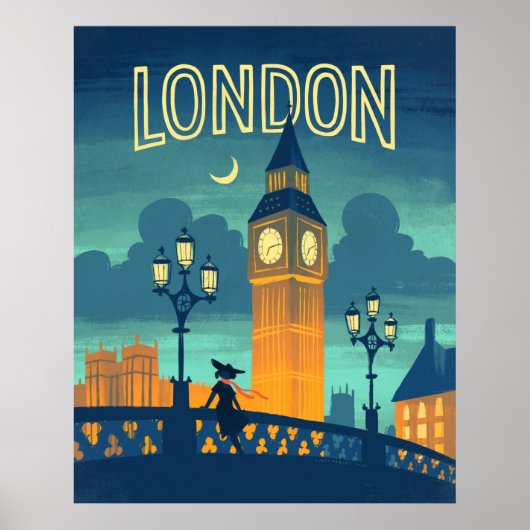 London -Style Travel Poster (Voorkant)