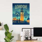 London -Style Travel Poster (Thuiskantoor)