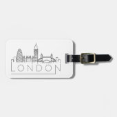 London Stylized Skyline Bagagelabel (Voorkant horizontaal)
