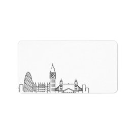 London Stylized Skyline | Blanco etiket