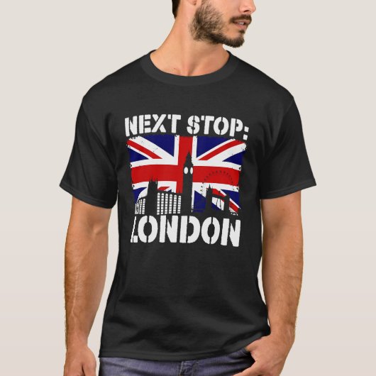London Summer Vacation Trip Next Stop Vacay Vibes  T-shirt (Voorkant)