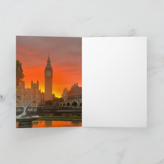London Sunrise and Sunset  Kaart (Binnen)