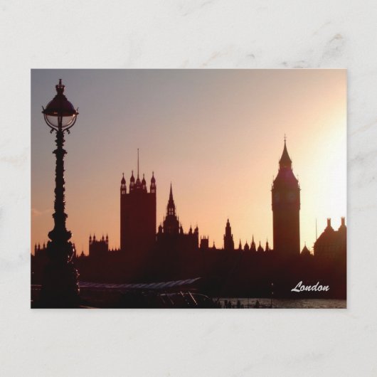 London sunset briefkaart (Voorkant)