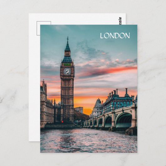 London Sunset Silhouette Briefkaart (Voorkant / Achterkant)