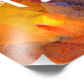 London Sunset Waterverf Abstracte Skyline Print Foto Afdruk (Hoek)