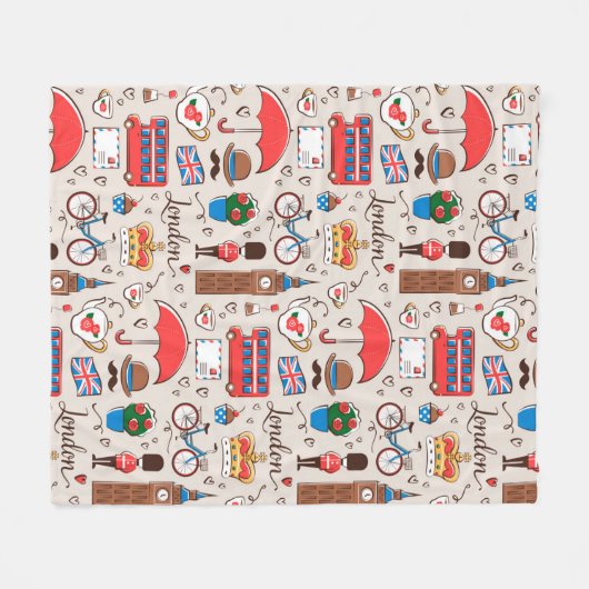 London Symbols Pattern Fleece Deken (Voorkant (Horizontaal))