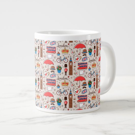 London Symbols Pattern Grote Koffiekop (Voorkant rechts)